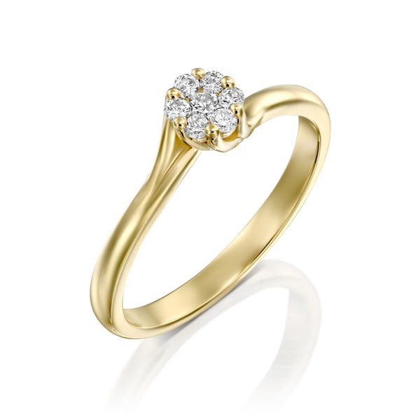 תמונה של טבעת יהלומים - פרח יהלומים