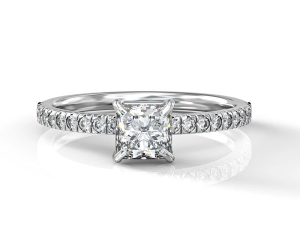 תמונה של טבעת יהלום - יהלום פרינסס
