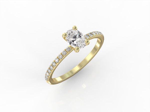 תמונה של טבעת אירוסין- יהלום אובל
